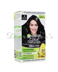 GARNIER HAIR COLOR NATURALS 3 DARKEST BROWN