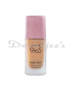 LAKME 9 TO 5 PRIMER PLUS MATTE PERFECT COVER FOUNDATION W240 WARM BEIGE 25 ML