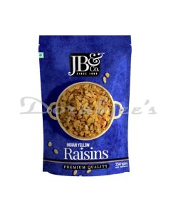 JB AND CO YELLOW RAISINS 250G PREMIUM YELLOW INDIA RAISINS