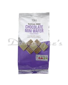 MARKS AND SPENCER SUGAR FREE CRUNCHY WAFER SQUARES WITH A RICH COCOA FILLING