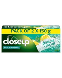 CLOSE UP LEMON AND SEA SALT TOOTHPASTE 150 G PACK OF 2