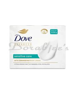 DOVE ADVANCED SENSITIVE CARE SOAP BAR  CERAMIDE  NUTRIENT CREAM  3X125G