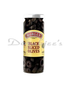 BORGES BLACK SLICED OLIVE 450G