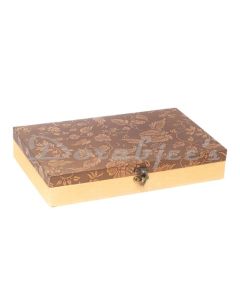 FESTIVE SB 4 PARTITION RECTANGULAR  BROWN FLOWERY  DRY FRUIT BOX400 G