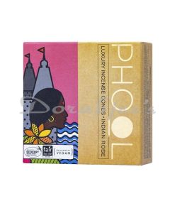 PHOOL INCENSE CONES  INDIAN ROSE 180 G