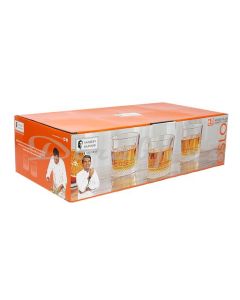 SANJEEV KAPOOR OSLO WHISKEY GLASS 330 ML  SET OF 8 PCS  WITH GIFT BOX