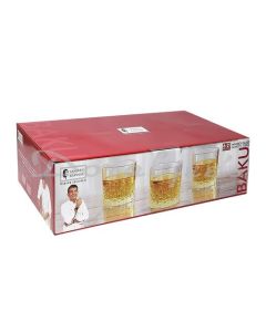 SANJEEV KAPOOR BAKU WHISKEY GLASS 330 ML  SET OF 8 PCS  WITH GIFT BOX