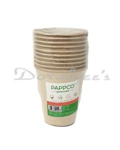 PAPPCO GREENWARE BIO DISPOSABLE BAGASSE PARTY GLASS 260ML