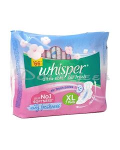 WHISPER ULTRA SOFT XL WINGS SANITARY PADS 7P