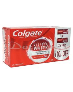 COLGATE VISIBLE WHITE TOOTH PASTE 2*100