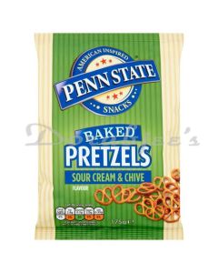 PENN STATE BAKED PRETZELS SNACK SOUR CREAM CHIVE 175G