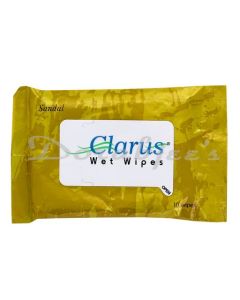 CLARUS WET WIPES SANDALWOOD 10S