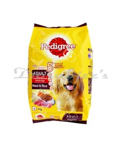 PEDIGREE DOG FOOD MEAT & RICE   3 KG