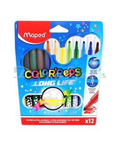 MAPED COLORPEPS FELT PENS BOX X 12 845020