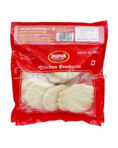 DEEPAK CHICKEN STORE FROZEN CHICKEN  BURGER PATTY 500G