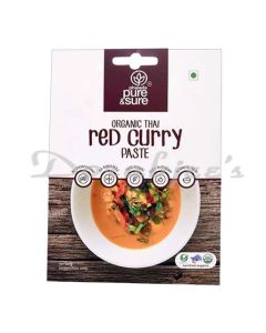 PURE AND SURE ORGANIC THAI RED CURRY PASTE 50G