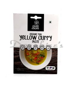 PURE AND SURE ORGANIC  YELLOW CURRY PASTE 50G