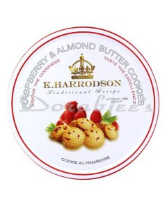 K.HARRODSON RASPBERRY COOKIES TIN 338G