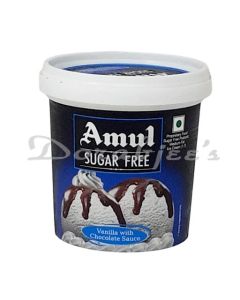 AMUL SUGAR FREE ICE CREAM VANILLA WITH CHOCOLATE SAUCE