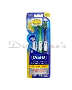 ORAL B CRISS CROSS ANTI BACTERIAL TOOTH BRUSH B2G1