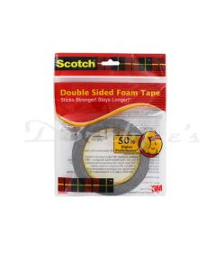 SCOTCH BRITE DOUBLE SIDED FOAM TAPE 12MM PLUS 3M