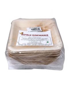 ROYALE  BIO DEGRADABLE BAGASSE 6 SQUARE CLASSIC PLATE