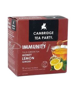 CAMBRIDGE TEA PARTY IMMUNITY TULSI GREEN TEA HONEY LEMON 10S