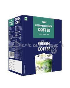 COLOMBIAN BREW COFFEE GREEN COFFEE POWDER HOT & COLD BREW 10 BAGS