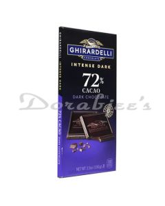 GHIRARDELL I INTENSE DARK 72 CACAO CHOCOLATE BAR 100G