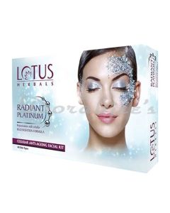 LOTUS HERBALS RADIANT PLATINUM CELLULAR ANTIAGING 4 FACIAL KIT 1 PC 37G