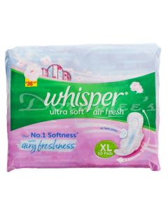 WHISPER ULTRA SOFT SANITARY PADS XL 50S