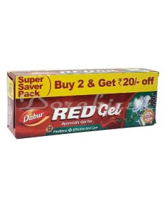 DABUR RED GEL TOOTH PASTE 150G PLUS 150G