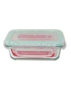 SIGNORAWARE 1702 GLASS RECTANGULAR DISH WITH LID 180ML