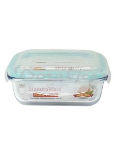 SIGNORAWARE GLASS BAKE WARE RECTANGULAR CONTAINER 370ML 1703