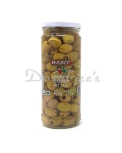 HABIT OLIVES GREEN PITTED 430G