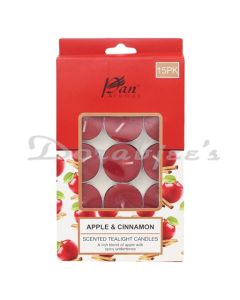 PAN AROMAS SCENTED CANDLE APPLE CINMNON 150G 15PKT