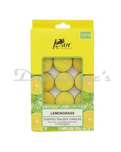 PAN AROMAS SCENTED CANDLE LEMONGRASS 150G 15PK