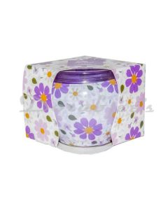 PAN AROMAS SHRINK SLEEVE GLASS CANDLE  FRESH LAVENDER