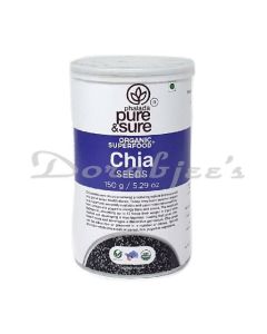 PURE AND SURE ORGANIC CHIA SEEDS 150G