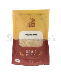 PURE AND SURE ORGANIC PULSES MOONG DAL 500G