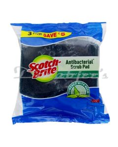 SCOTCH BRITE ANTIBACTERIAL SCRUB PAD 2.75 X 4