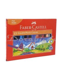 FABER CASTELL 15 PLASTIC ERA CRAYONS 70MM