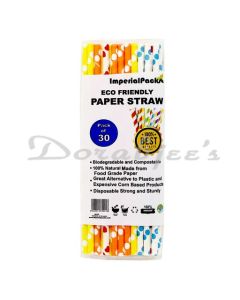 IMPERIAL PAPER STRAW 6MM 30