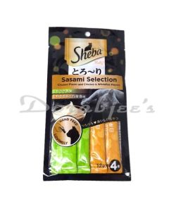 SHEBA CAT FOOD CHICKEN SASAMI SELECTION TREATS  48 G