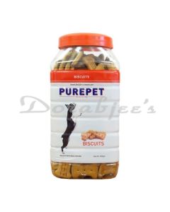 PUREPET CHICKEN FLAVOR, REAL CHICKEN BISCUIT,DOG FOOD TREATS JAR, 455G