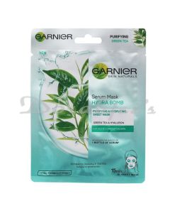 GARNIER HYDRA BOMB GREEN TEA FACE MASK 1S