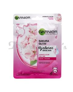 GARNIER SAKURA GLOW HYALURON SERUM FACE MASK PINK