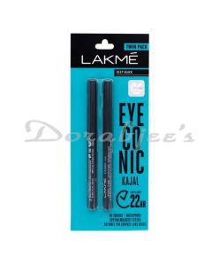 LAKME EYECONIC KAJAL DEEP BLACK TWIN PACK 0.35G