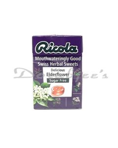 RICOLA SUGAR FREE SWEETS  ELDERFLOWER MINT 45G