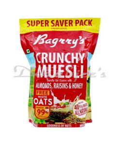 BAGRRYS CRUNCHY MUESLI ALMONDS RAISINS HONEY 750G